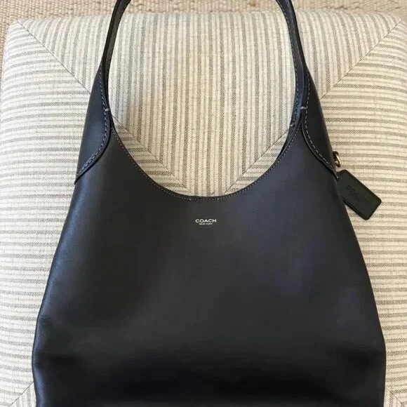 Coach Dark Leather Hobo Bag - Picture 1 of 6